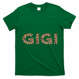 Gigi Leopard For Grandma Christmas Mothers Day Gift T-Shirt - Irish Green