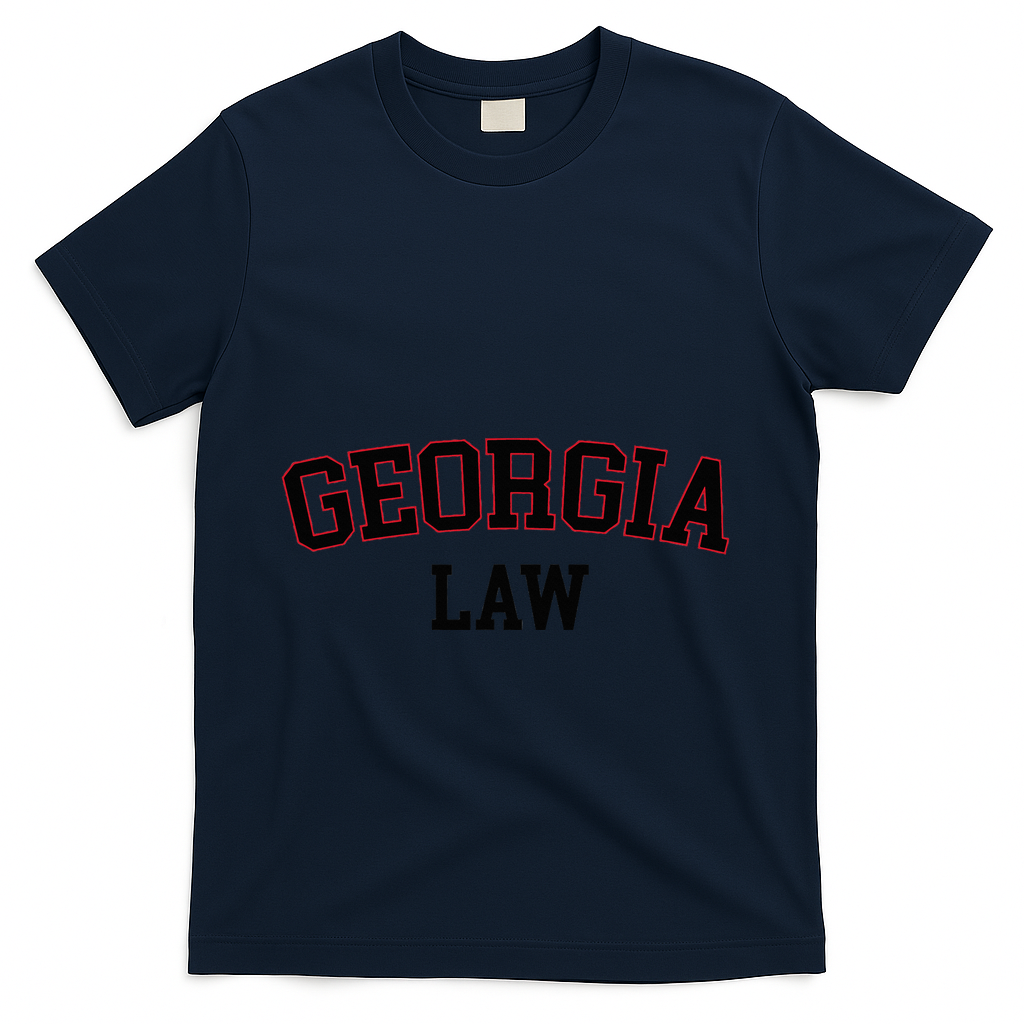 Georgia Law Georgia Bar Graduate Gift Lawyer College T-Shirt - Navy