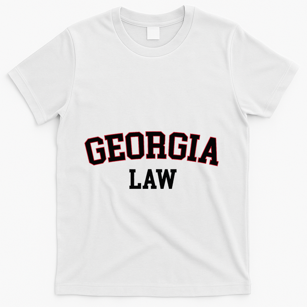 Georgia Law Georgia Bar Graduate Gift Lawyer College T-Shirt - White