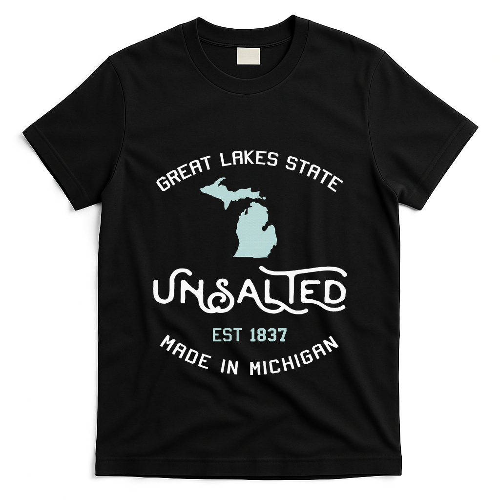 Great Lakes State Unsalted Est 1837 Made In Michigan T-Shirt