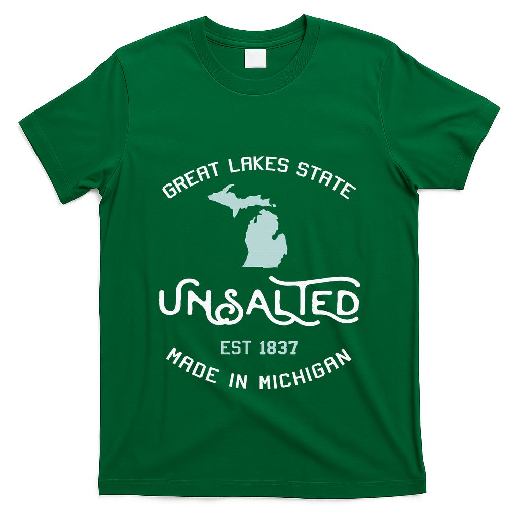 Great Lakes State Unsalted Est 1837 Made In Michigan T-Shirt