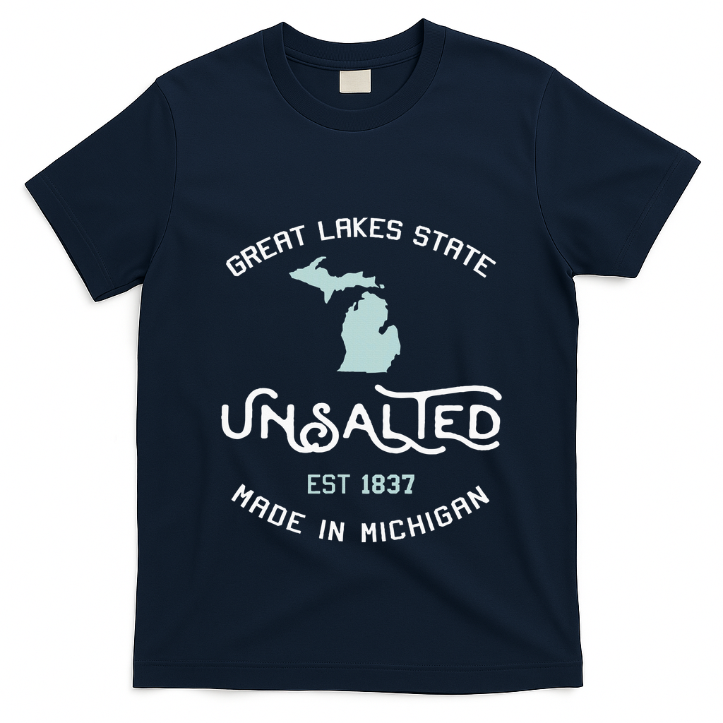 Great Lakes State Unsalted Est 1837 Made In Michigan T-Shirt