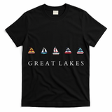 Great Lakes Sailing Americana Lake Michigan Lake Superior T-Shirt
