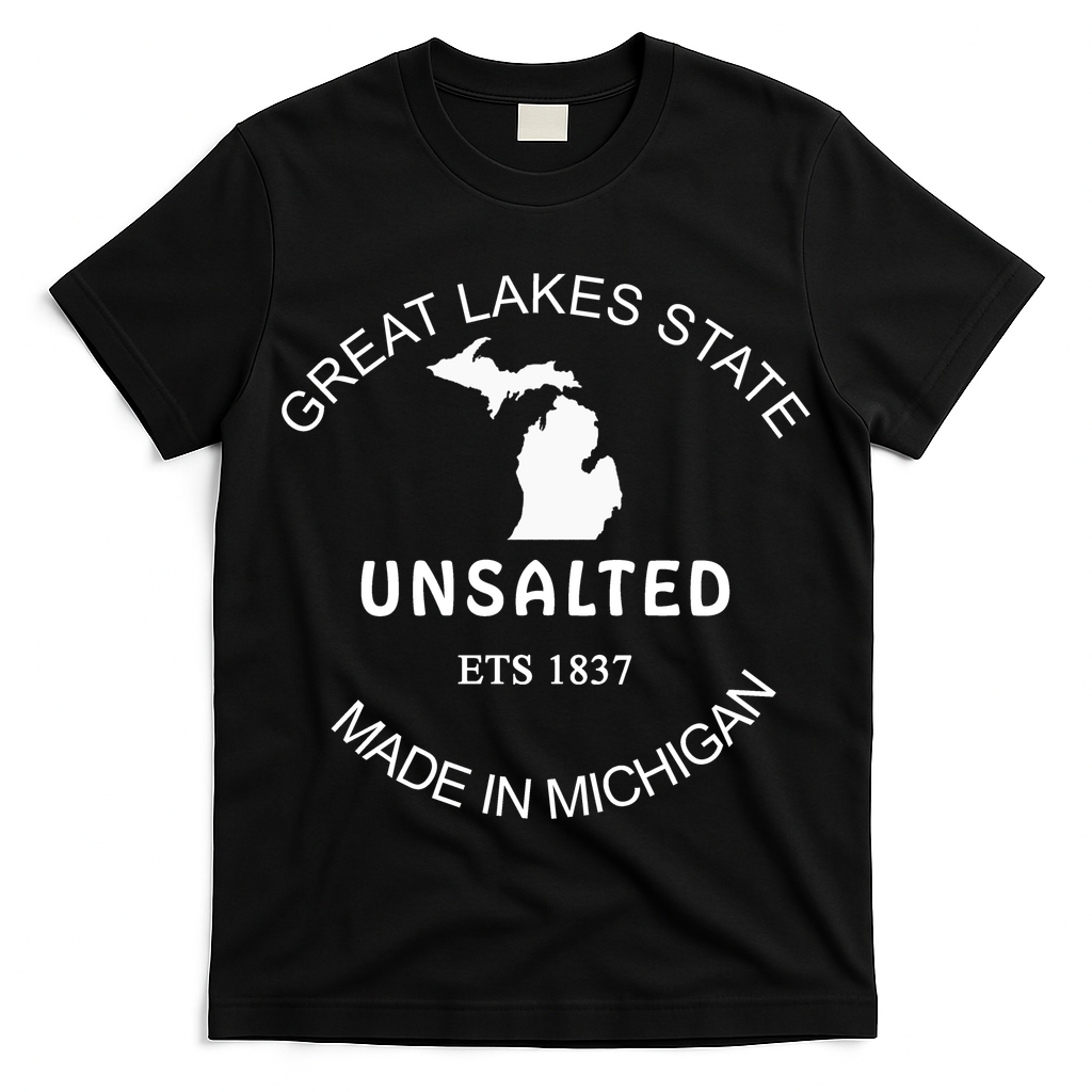 Great Lakes State Unsalted Est 1837 Made In Michigan T-Shirt