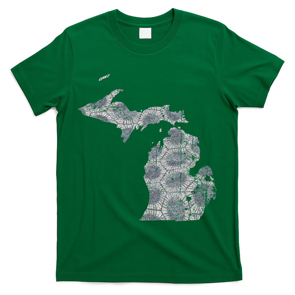 Great Lakes Shaped Women Summer Petoskey Stone Michigan T-Shirt