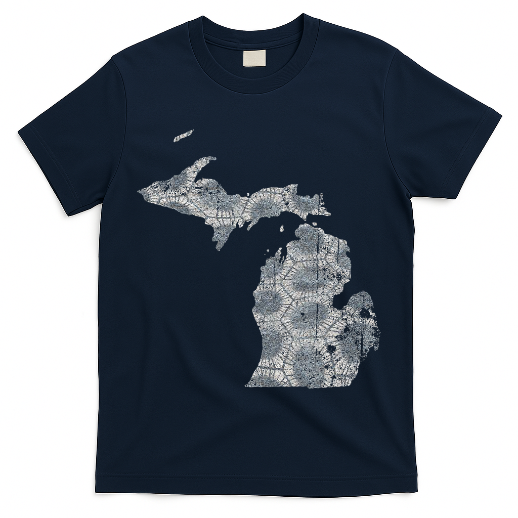 Great Lakes Shaped Women Summer Petoskey Stone Michigan T-Shirt