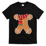 Gingerbread Man Adult Cookie Costume T-Shirt - Black