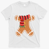 Gingerbread Man Adult Cookie Costume T-Shirt - White