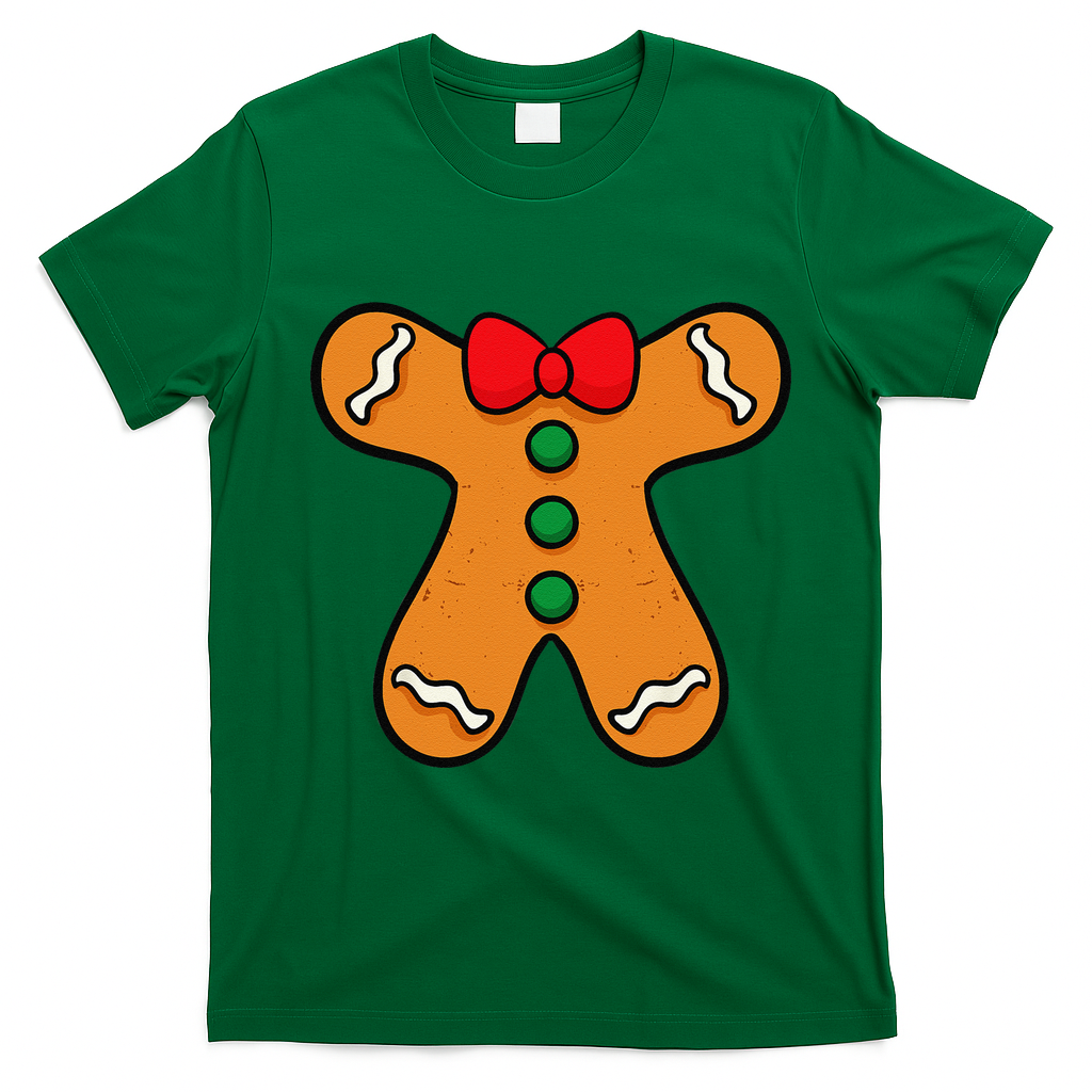 Gingerbread Man Body Costume For Halloween Or Christmas T-Shirt - Irish Green
