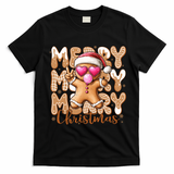 Gingerbread Merry Christmas Cute And Funny T-Shirt - Black