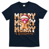 Gingerbread Merry Christmas Cute And Funny T-Shirt - Navy Blue