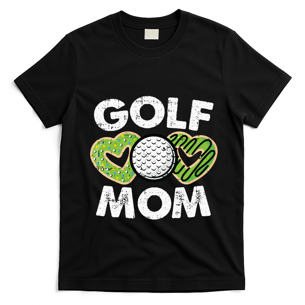 Golf Mom Cool Golfing Sports Lover Golfer Mama Mother Meaningful Gift T-Shirt - Black