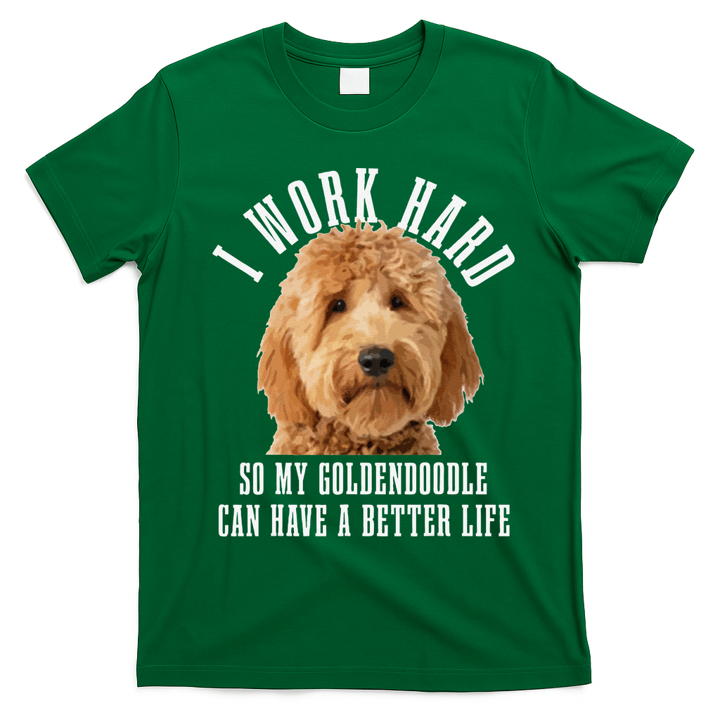 Goldendoodle Mom Doodle Dog Dad Funny Golden Doodle T-Shirt - Irish Green