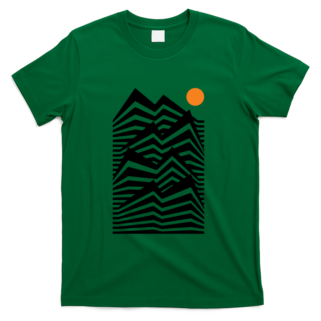 geometric mountain - Green