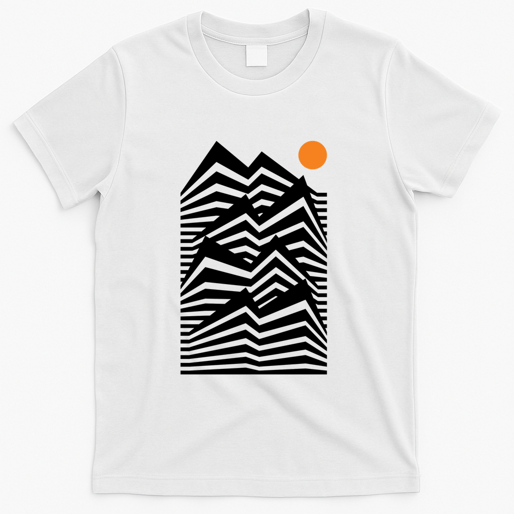 geometric mountain - White