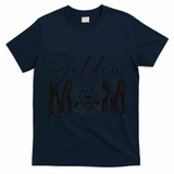 Golden Mom Golden Retriever Lover Dog Mama Funny Retro T-Shirt - Navy Blue