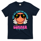 Got My Mind On Summer And Summer On My Mind Peace Smile T-Shirt - Navy