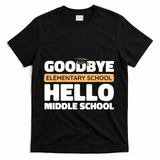 Goodbye Middle School Hello High School 8th Grade Graduation T-Shirt - Black