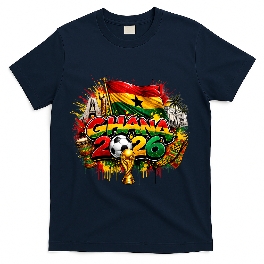 GHANA North America Soccer Tournament 2026 T-Shirt - Navy