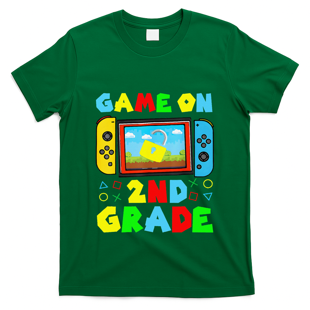 Game On 2nd Grade Back To School Funny Gamer T-Shirt