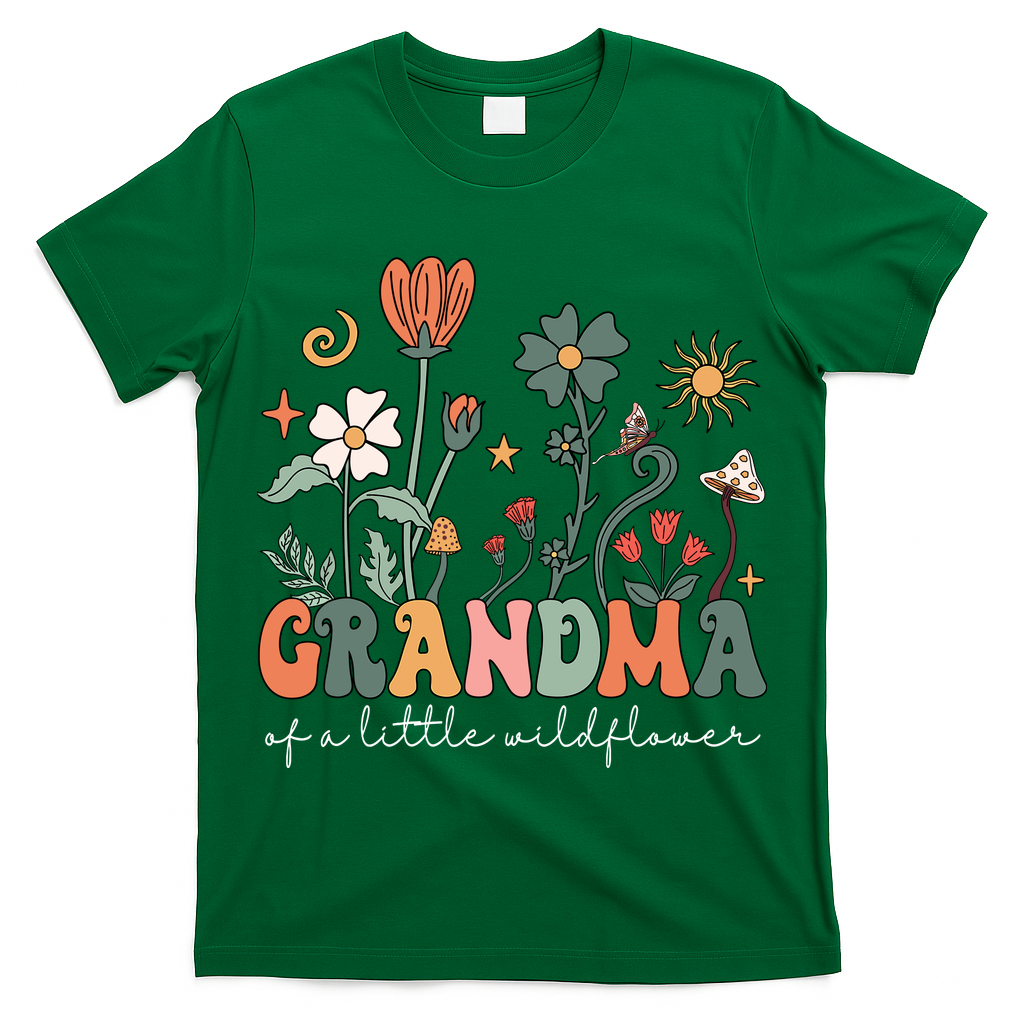 Grandma Of A Little Wildflower Family Matching T-Shirt