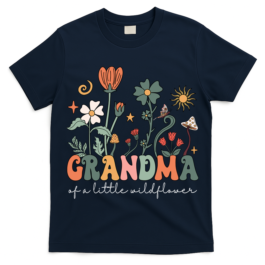 Grandma Of A Little Wildflower Family Matching T-Shirt
