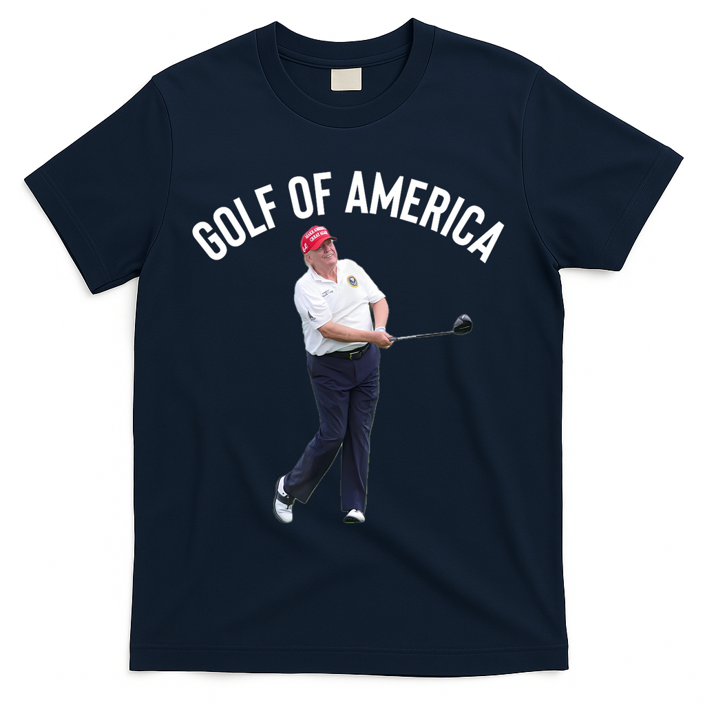 Golf Of America Donald Trump Pun T-Shirt - Navy