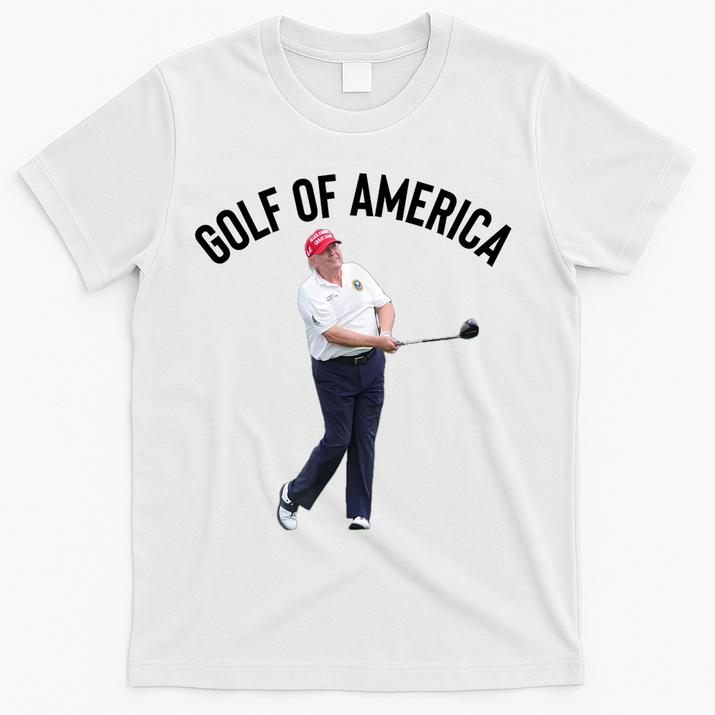 Golf Of America Donald Trump Pun T-Shirt - White