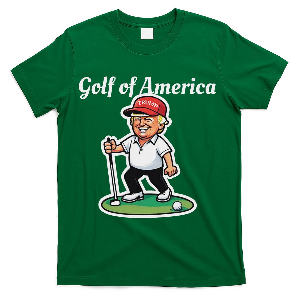 Golf Of America Funny Trump Humor Golfing T-Shirt - Green