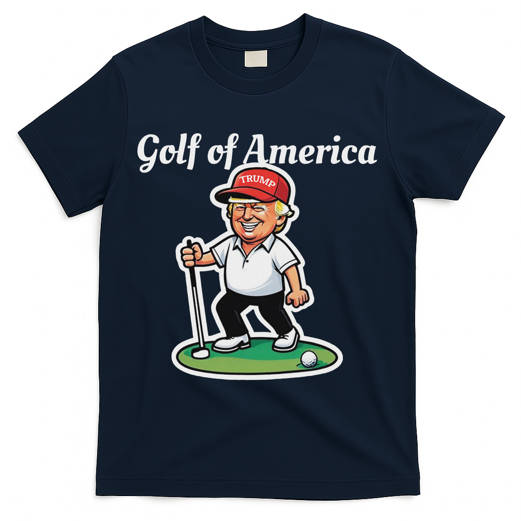 Golf Of America Funny Trump Humor Golfing T-Shirt - Navy