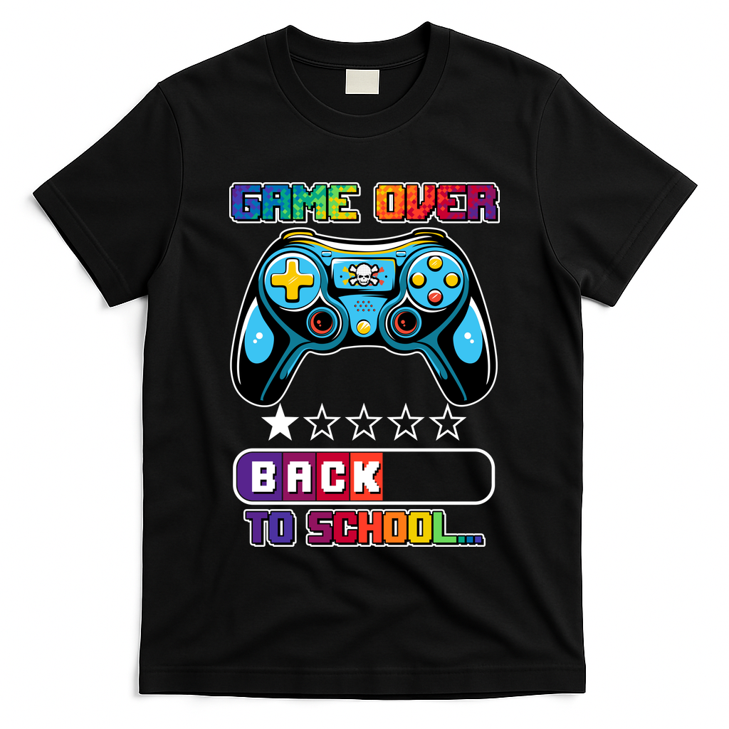 Game Over Back To School Gamer T-Shirt