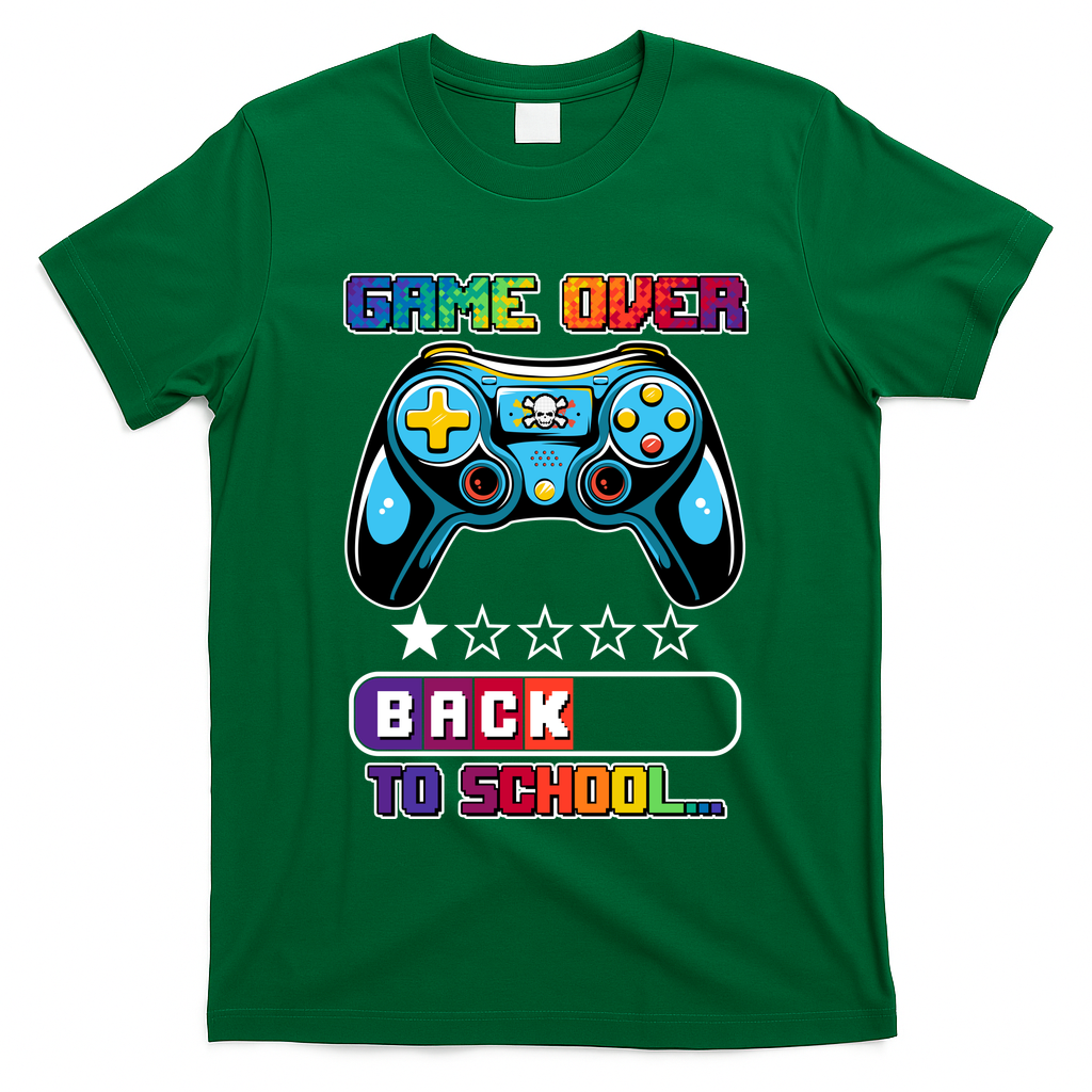 Game Over Back To School Gamer T-Shirt