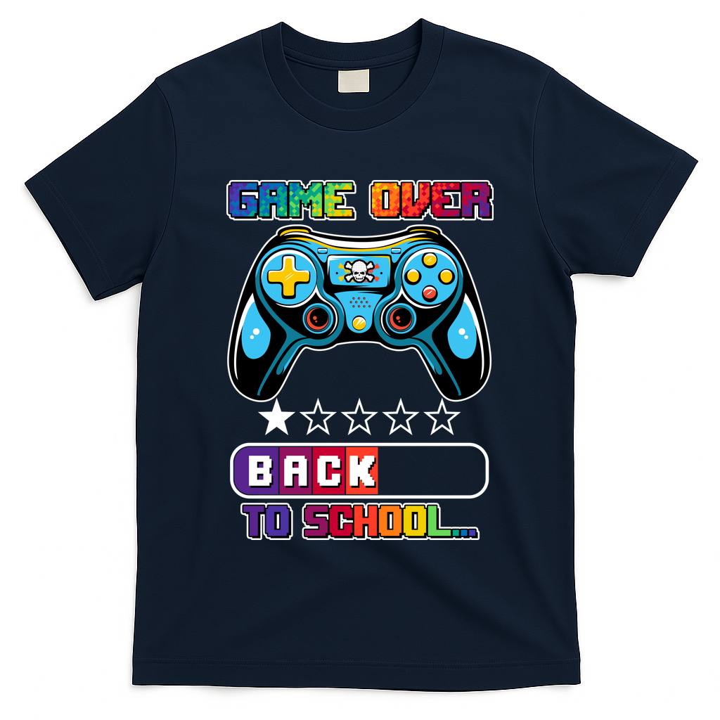 Game Over Back To School Gamer T-Shirt
