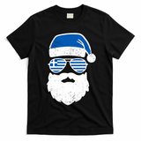Greek Orthodox Christmas Santa Claus Greece Flag Greek T-Shirt - Black