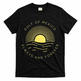 Gulf Of Mexico Always & Forever Vintage Sunset Political T-Shirt - Black