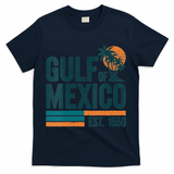 Gulf Of Mexico Est 1550 Retro Vintage T-Shirt - Navy