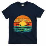 Gulf Of Mexico Beach Palms Summer Vacation T-Shirt - Navy