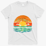 Gulf Of Mexico Beach Palms Summer Vacation T-Shirt - White