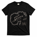 Gulf Of Mexico Map T-Shirt - Black