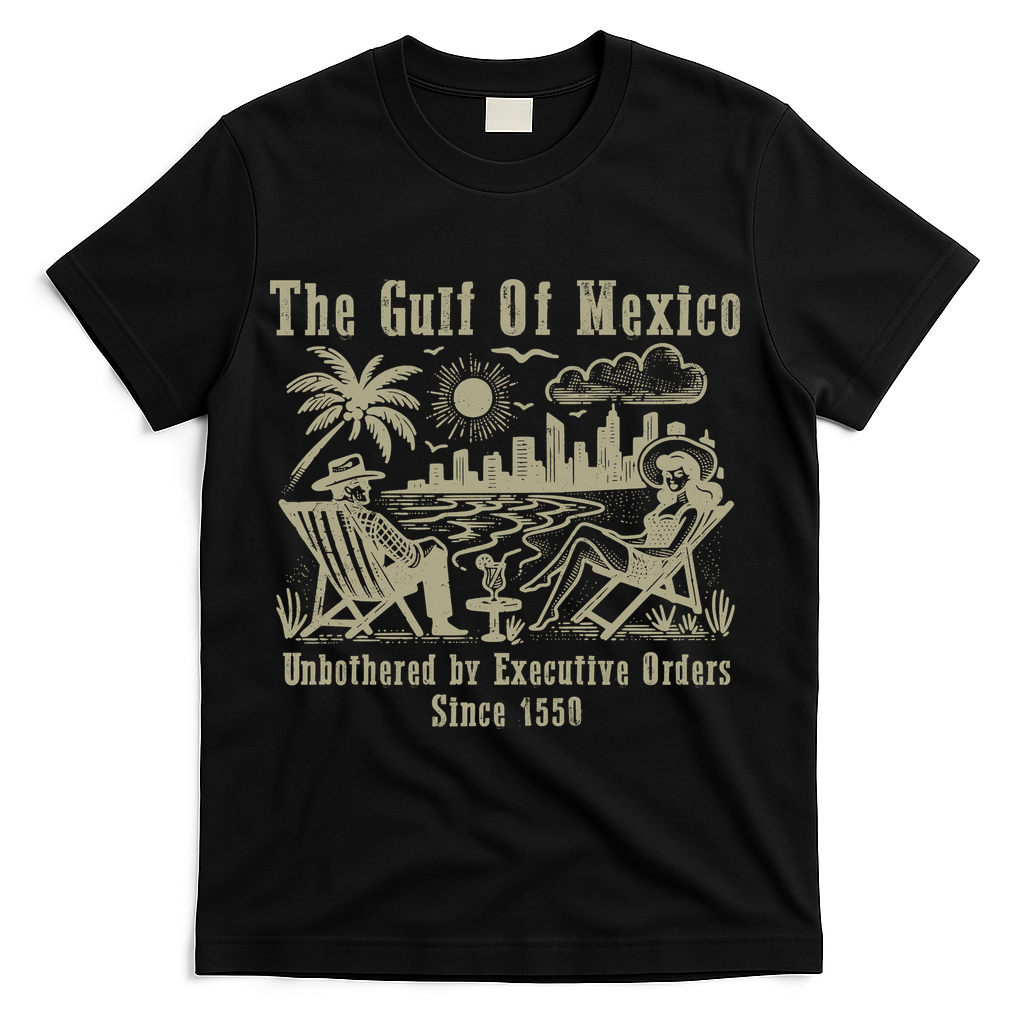 Gulf Of Mexico Forever – Anti-Trump Political Satire T-Shirt - Black