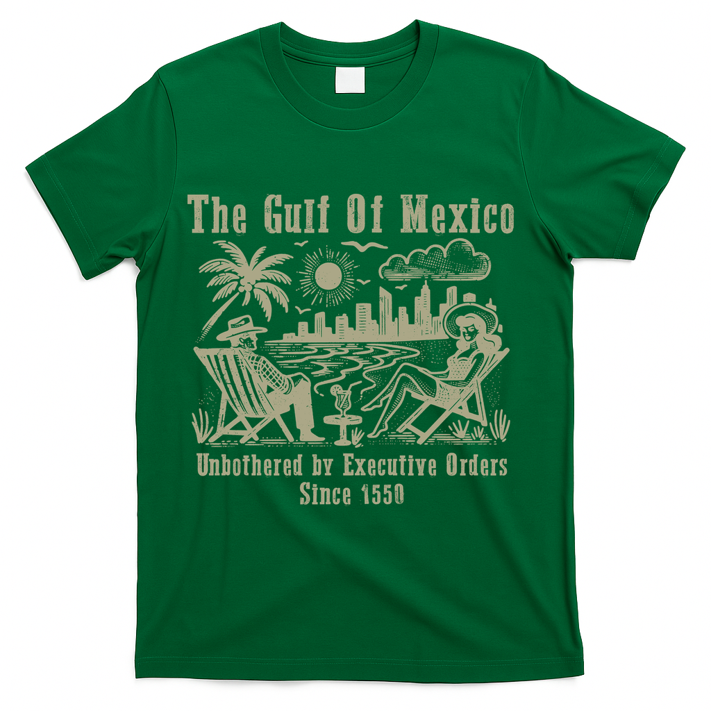 Gulf Of Mexico Forever – Anti-Trump Political Satire T-Shirt - Green