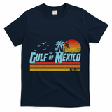 Gulf Of Mexico Est 1550 Retro Vintage Beach T-Shirt - Navy