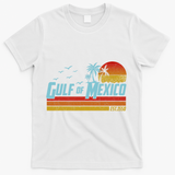 Gulf Of Mexico Est 1550 Retro Vintage Beach T-Shirt - White