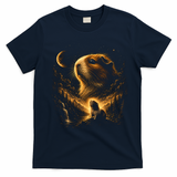 Guinea Pig Cosmic Adventure Art for Animal Lovers T-Shirt - Navy Blue