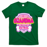 Grandma Patrol Dog Funny Gift Birthday Party T-Shirt - Irish Green