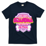 Grandma Patrol Dog Funny Gift Birthday Party T-Shirt - Navy Blue