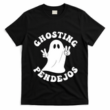 Ghosting Pendejos Funny Mexican Ghost Halloween Meme T-Shirt - Black