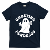 Ghosting Pendejos Funny Mexican Ghost Halloween Meme T-Shirt - Navy Blue