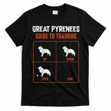 Great Pyrenees Guide To Training Funny Dog Pet Lover T-Shirt - Black
