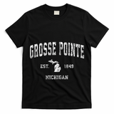 Grosse Pointe Michigan Mi Vintage Athletic Sports Design T-Shirt